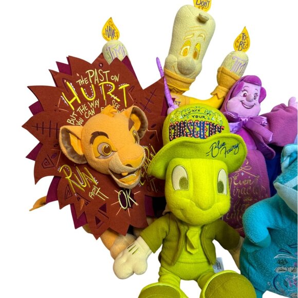 Disney Wisdom Series Collection Plush Set Featuring Simba Jiminy Cricket Dumbo G - Picture 2 of 11